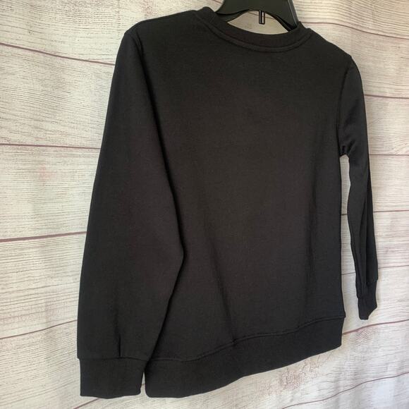 Well Worn Gnome Santa Sweatshirt Black Holiday Sweater Christmas Girls Medium - Picture 5 of 8